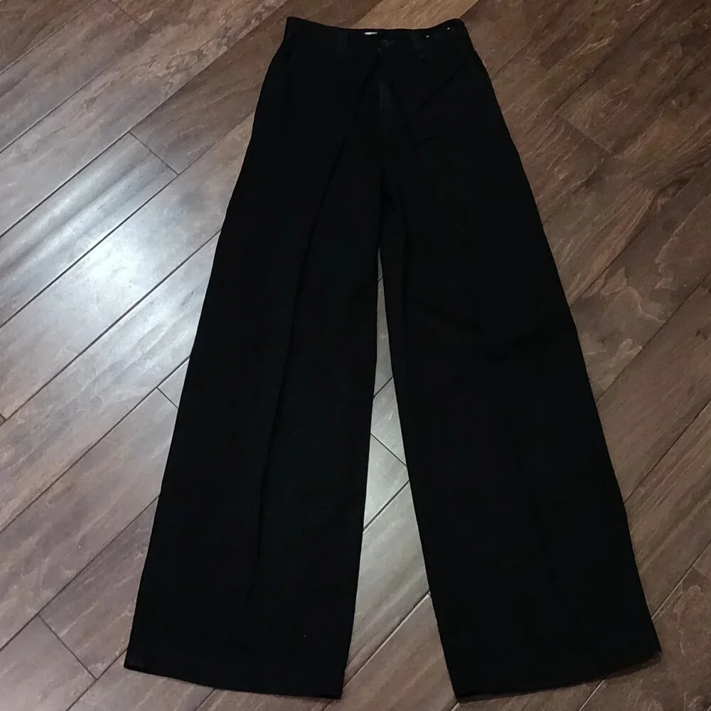 Madewell Extra Wide Leg High Rise Black Jeans SIZE 25